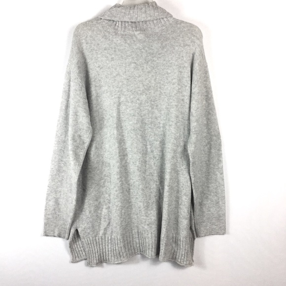 BP Longline Cowl Neck Sweater In Grey Light Heather - Picture 5 of 5